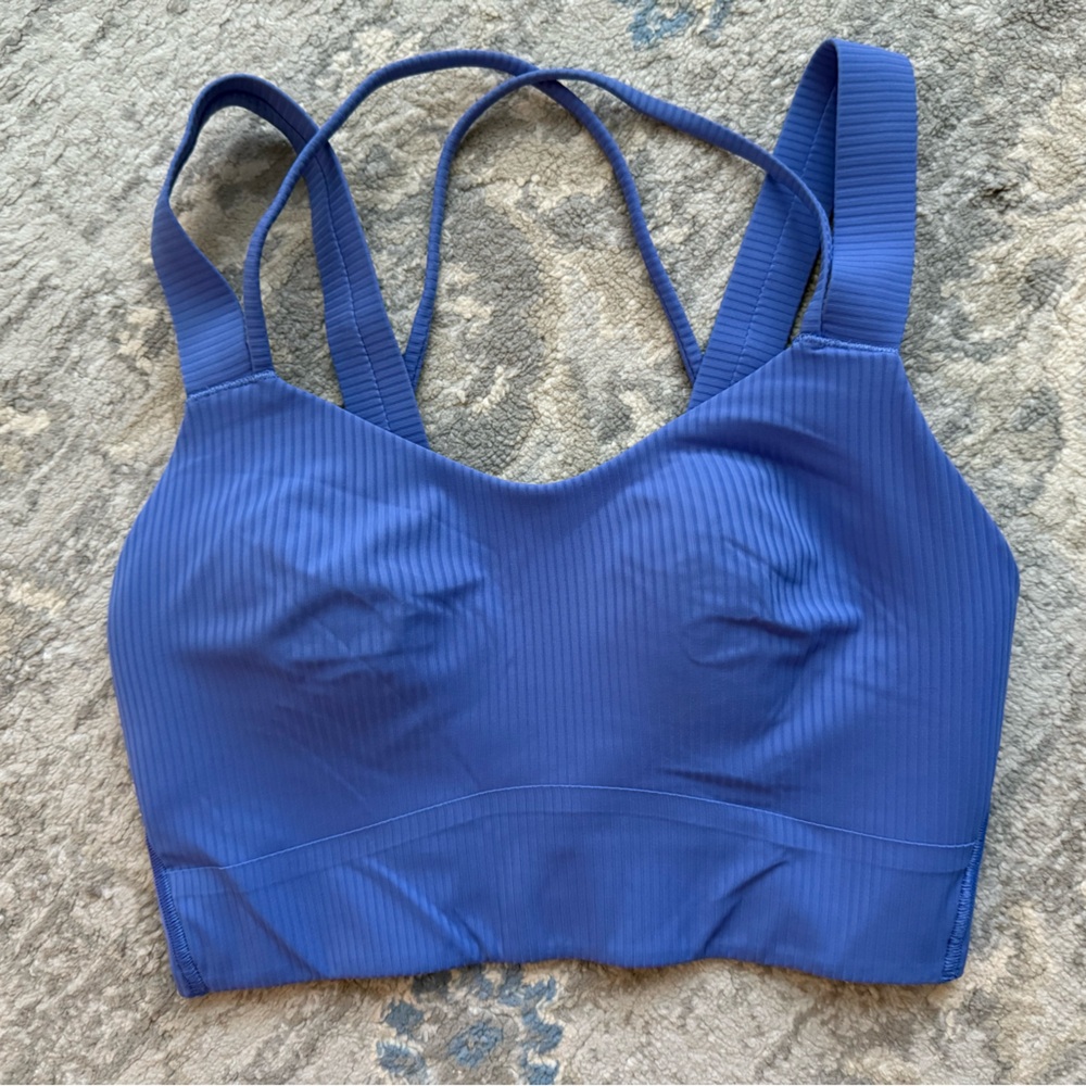 Lululemon Like a Cloud Ribbed Longline Bra *Light Support, D/DD Cup Wild Indigo - Picture 4 of 11